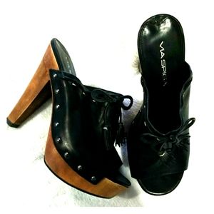 Via Spiga slip on high heal sandals 7 1/2